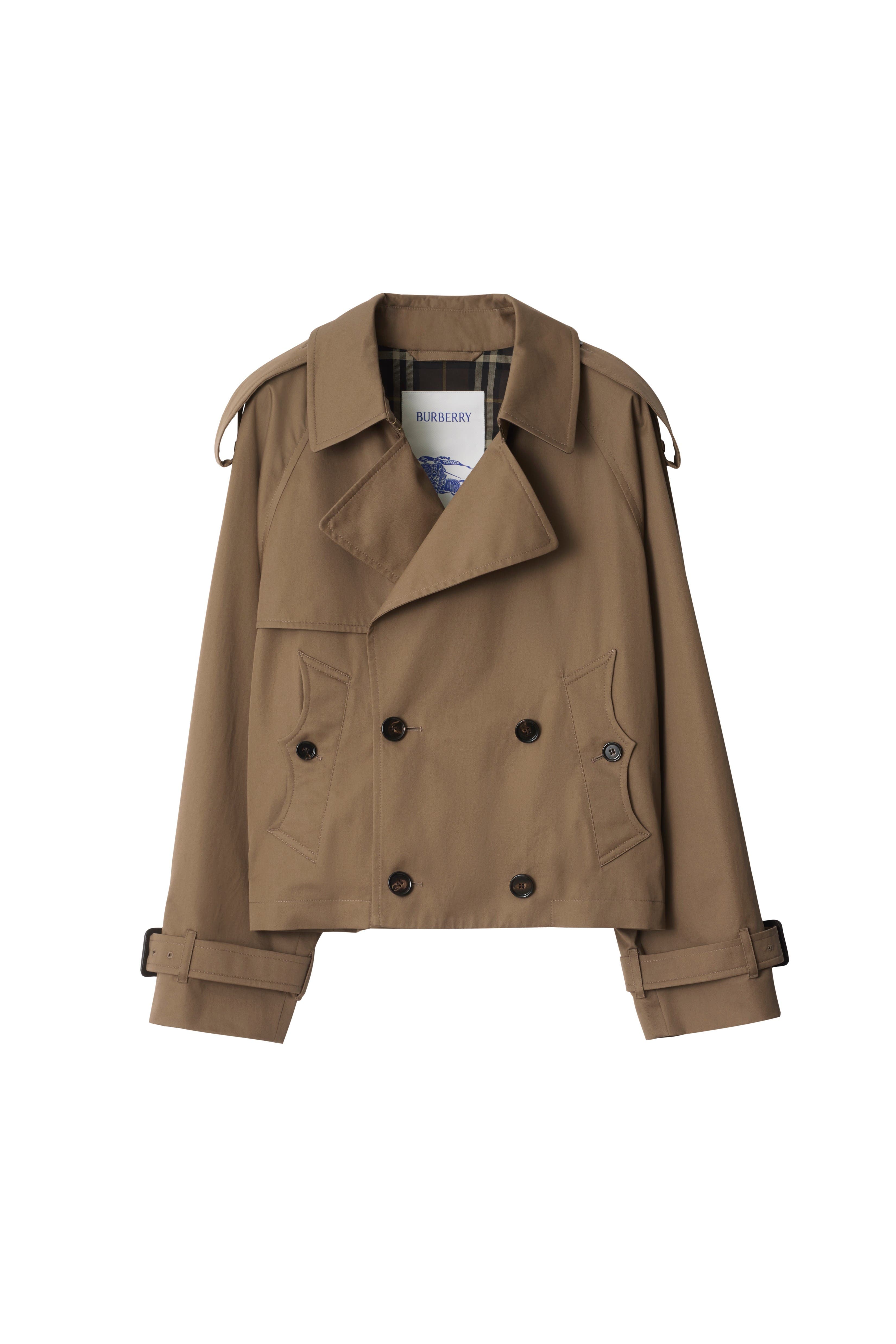 Cropped Gabardine Trench Jacket - image 2