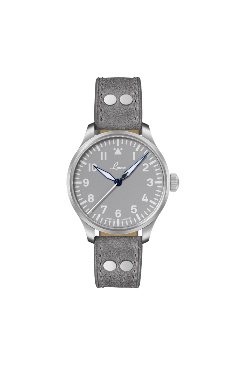 Augsburg - 39mm, Gray Dial, Automatic, Riveted Leather Strap, Main, color, Gray
