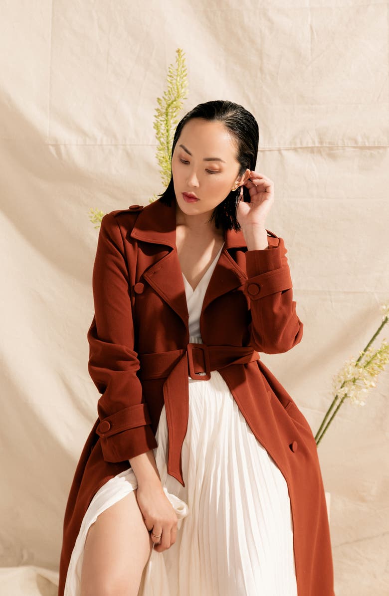 CHRISELLE LIM COLLECTION Chriselle Lim Chloe Trench Coat, Alternate, color, 