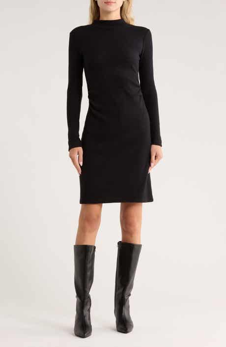 French Connection Long Sleeve Ruched A-Line Dress