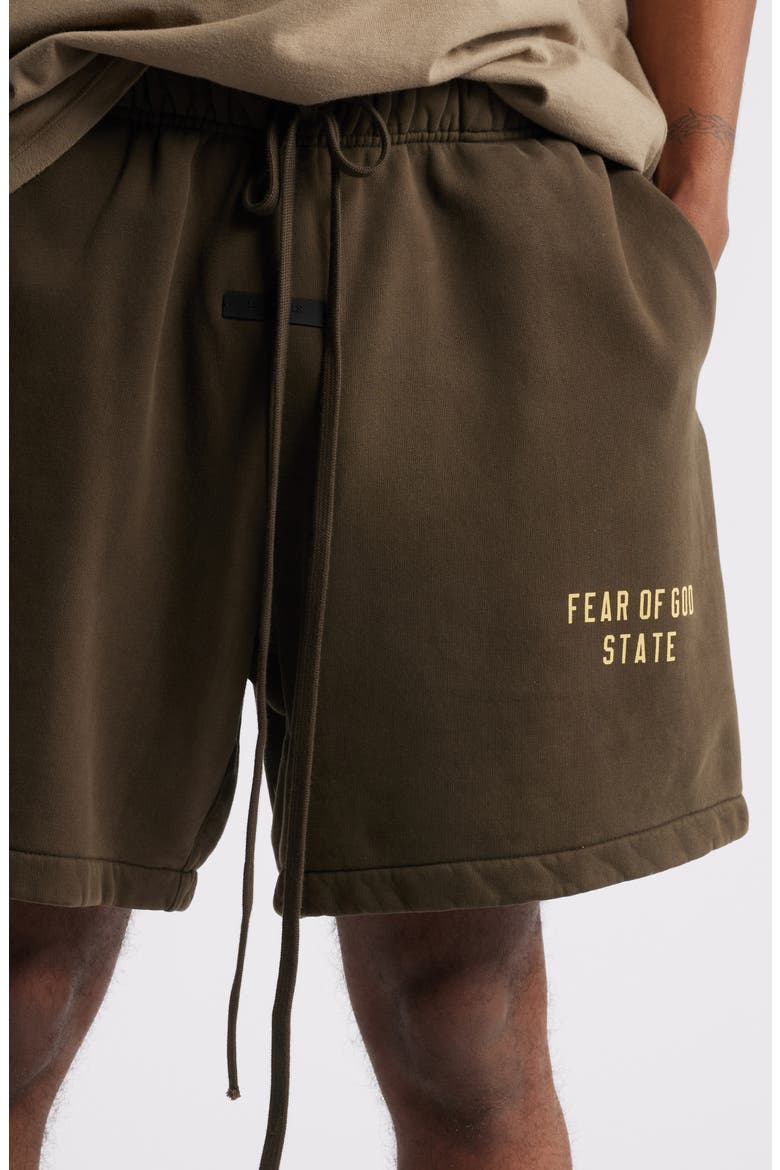 Cotton Blend Heavy Fleece Soccer Sweat Shorts, Alternate, color, BROWN