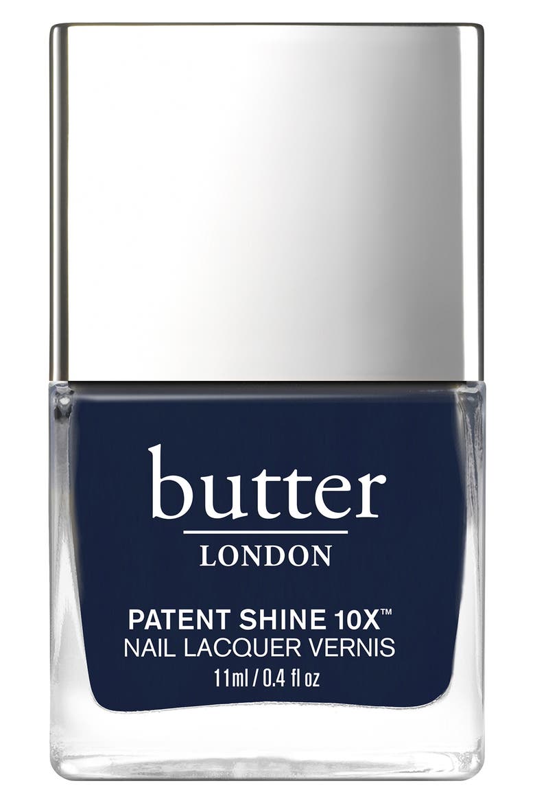 'Patent Shine 10X®' Nail Lacquer, Main, color, NAVY