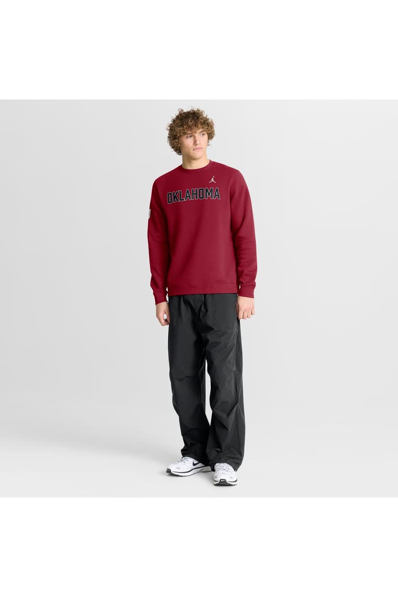 Men's Jordan Brand Crimson Oklahoma Sooners 2026 Sideline Club Sweatshirt, Alternate, color, Crimson