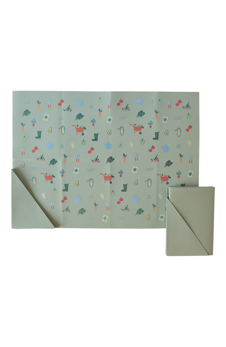 Austin Baby Co Silicone Mini Bento Box and Foldable Placemat, Alternate, color, Veggie Robin's Egg Blue