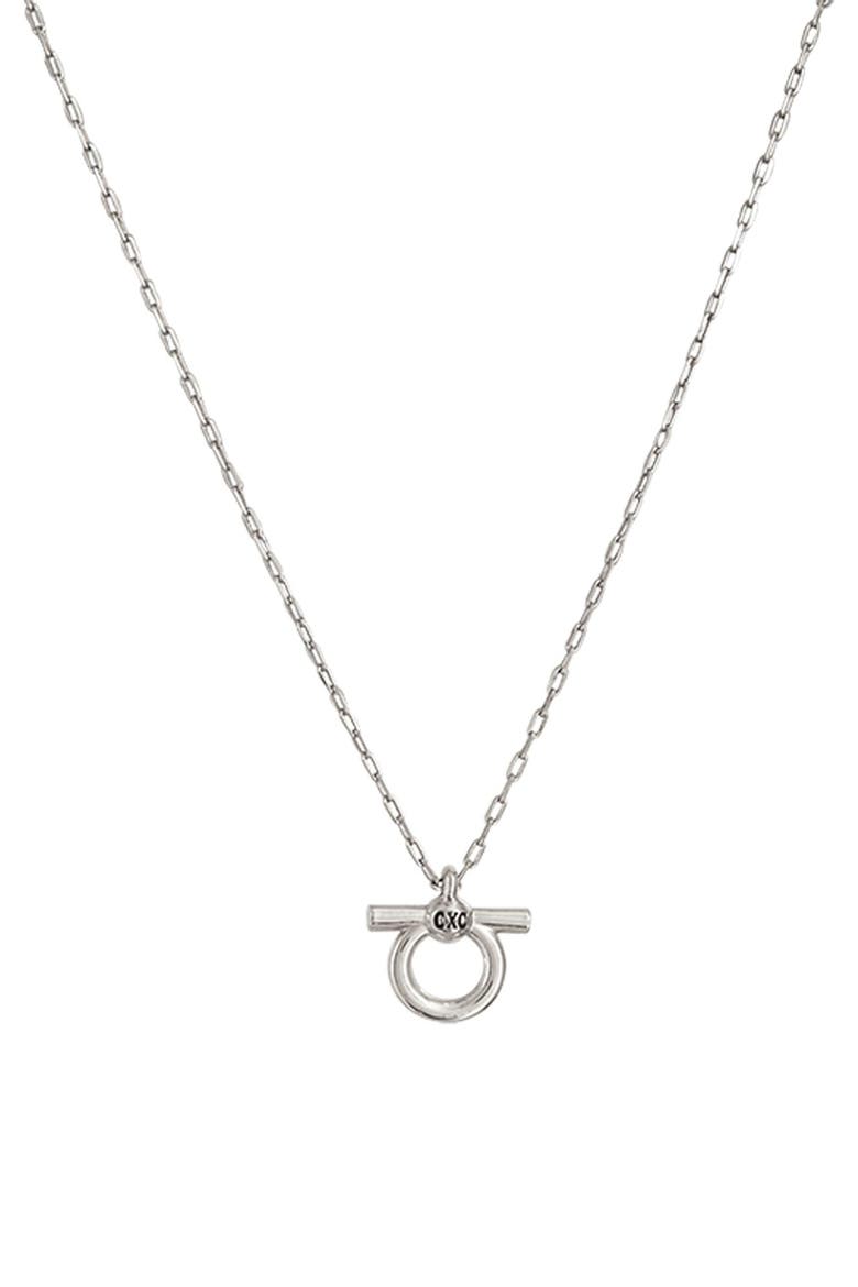 Mini Omega Necklace, Main, color, Silver