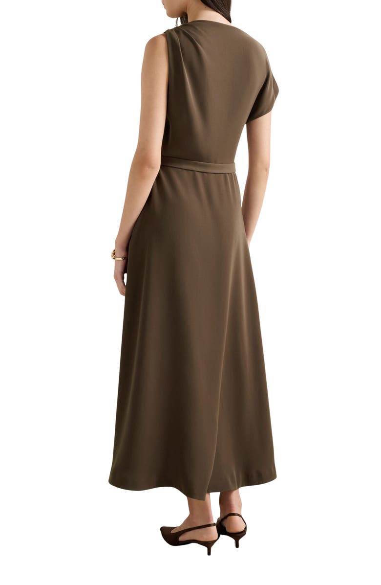 Ever New Neriah Draped Maxi Dress, Alternate, color, Chocolate