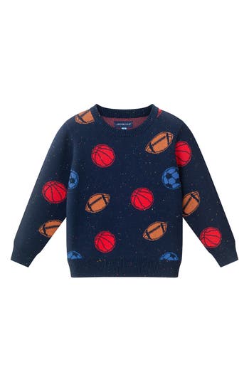 Andy & Evan Kids' Cotton Crewneck Sweater In Blue