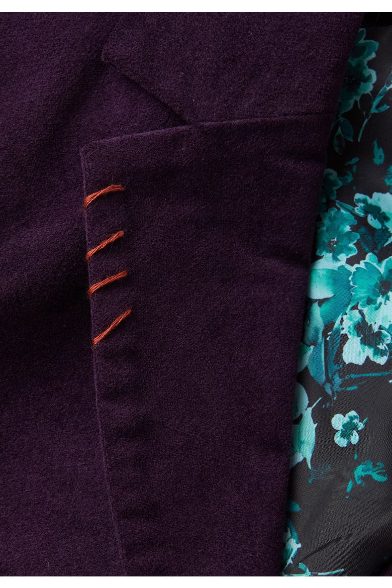 Moleskin Blazer, Alternate, color, PURPLE PENNANT
