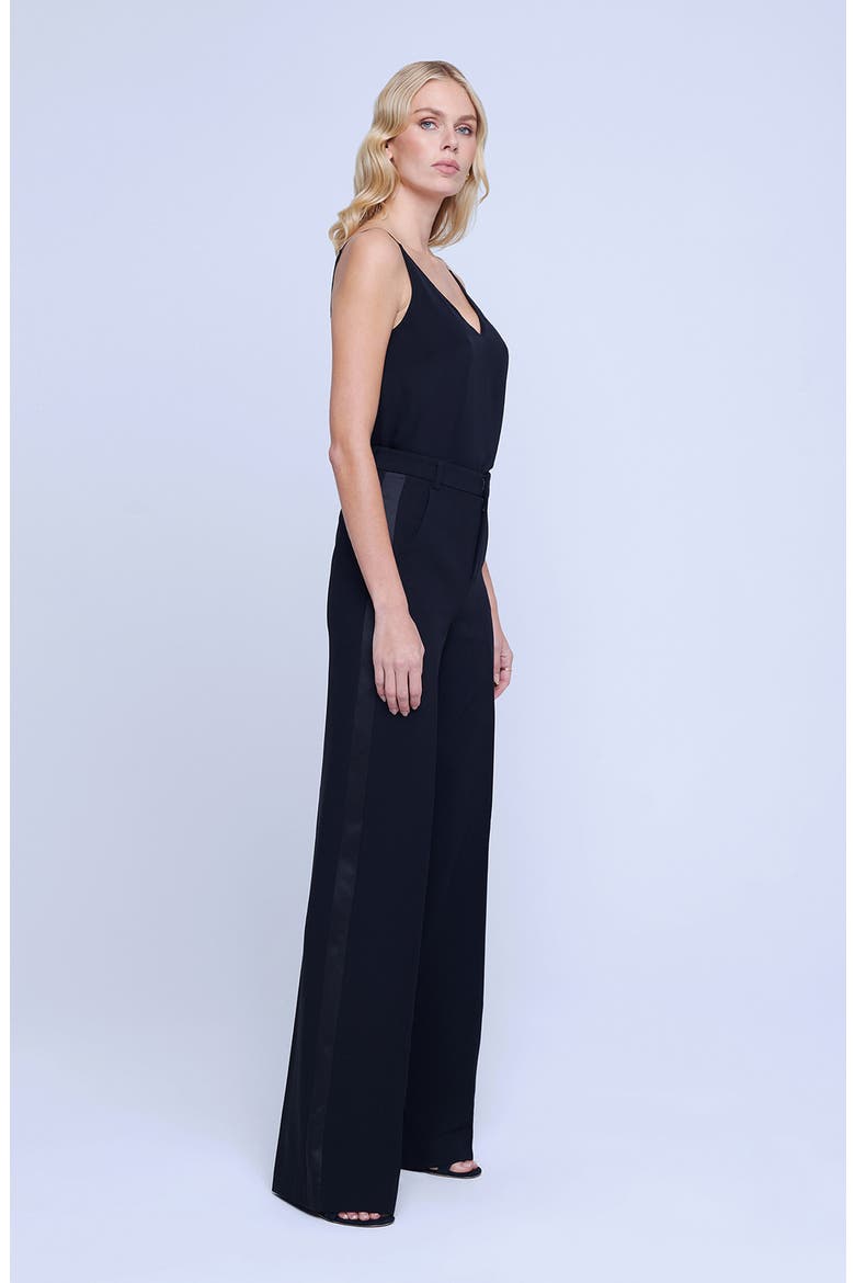 Livvy High Rise Tux Trousers, Alternate, color, BLACK