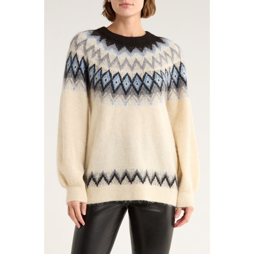Vero Moda Visti Fair Isle Pullover Sweater In Neutral