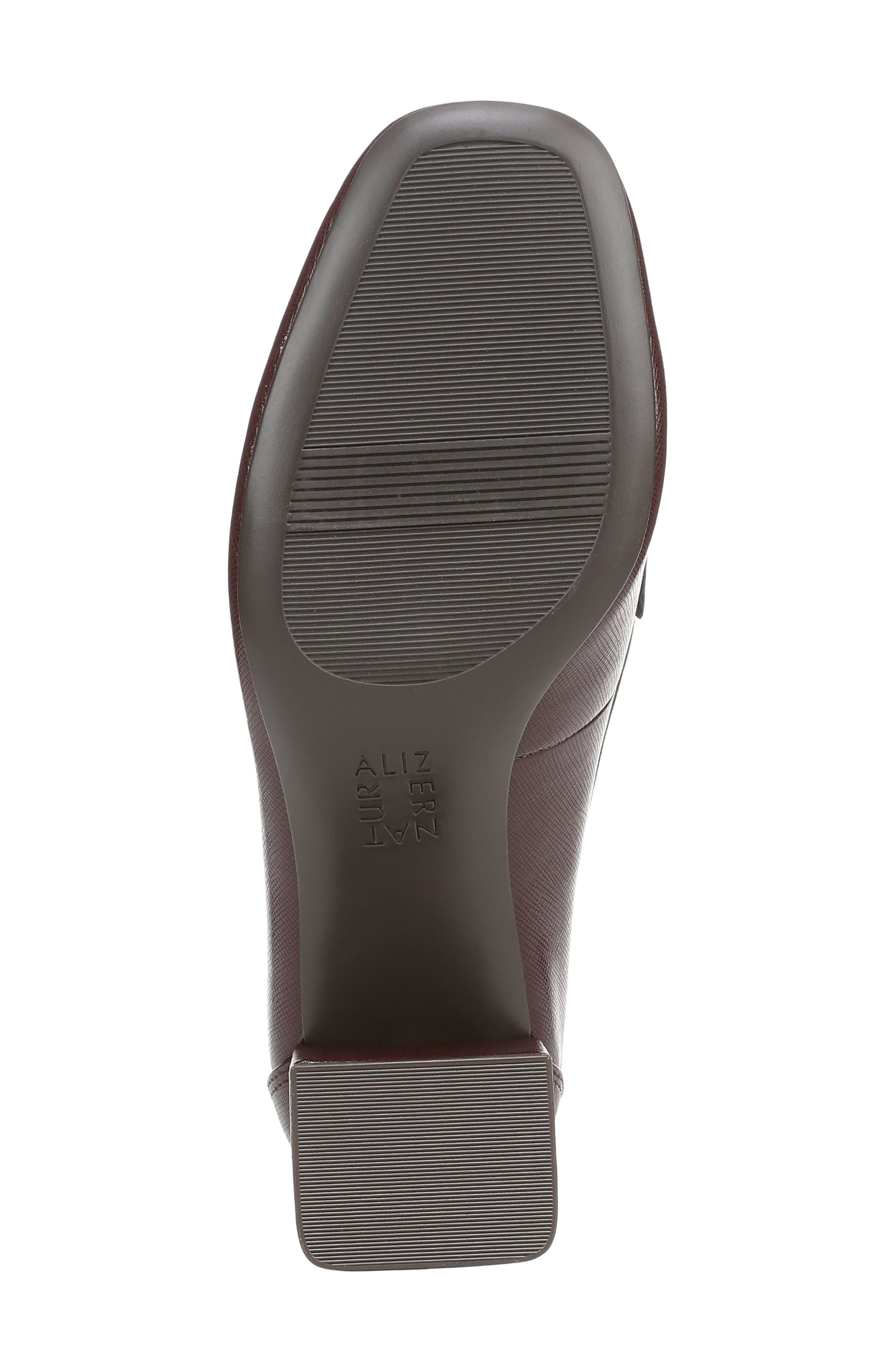 Davi Faux Leather Loafer Pump, Alternate, color, MERLOT RED FAUX LEATHER