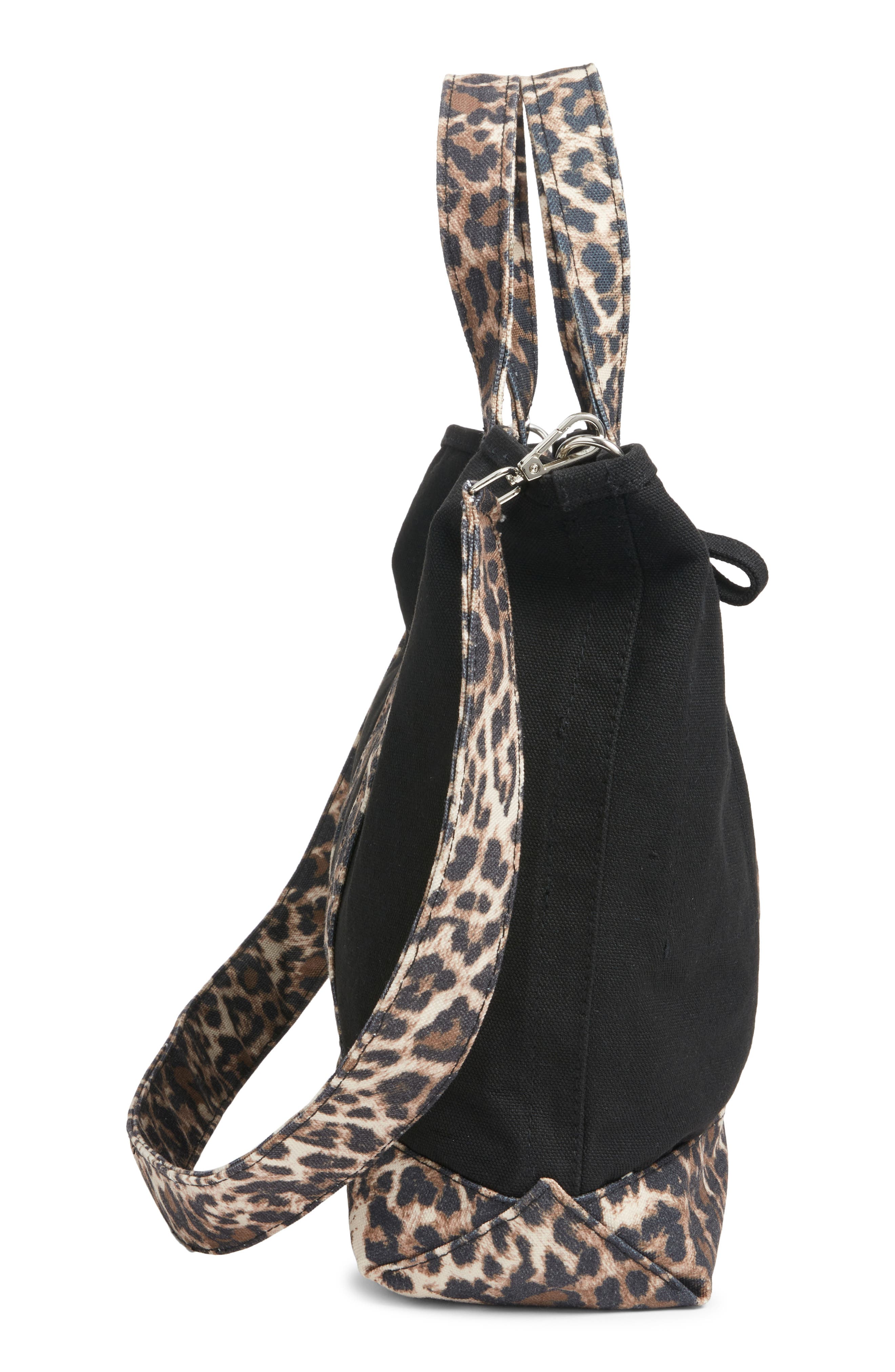 Large 125th Anniversary Structured Tote, Alternate, color, BLACK - BEIGE JANIE LEOPARD