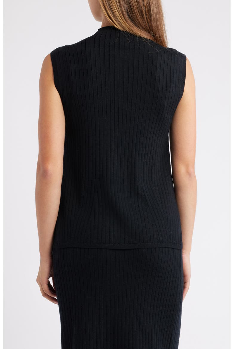 Sleeveless Wool Mock Neck Sweater, Alternate, color, ANNE BLACK