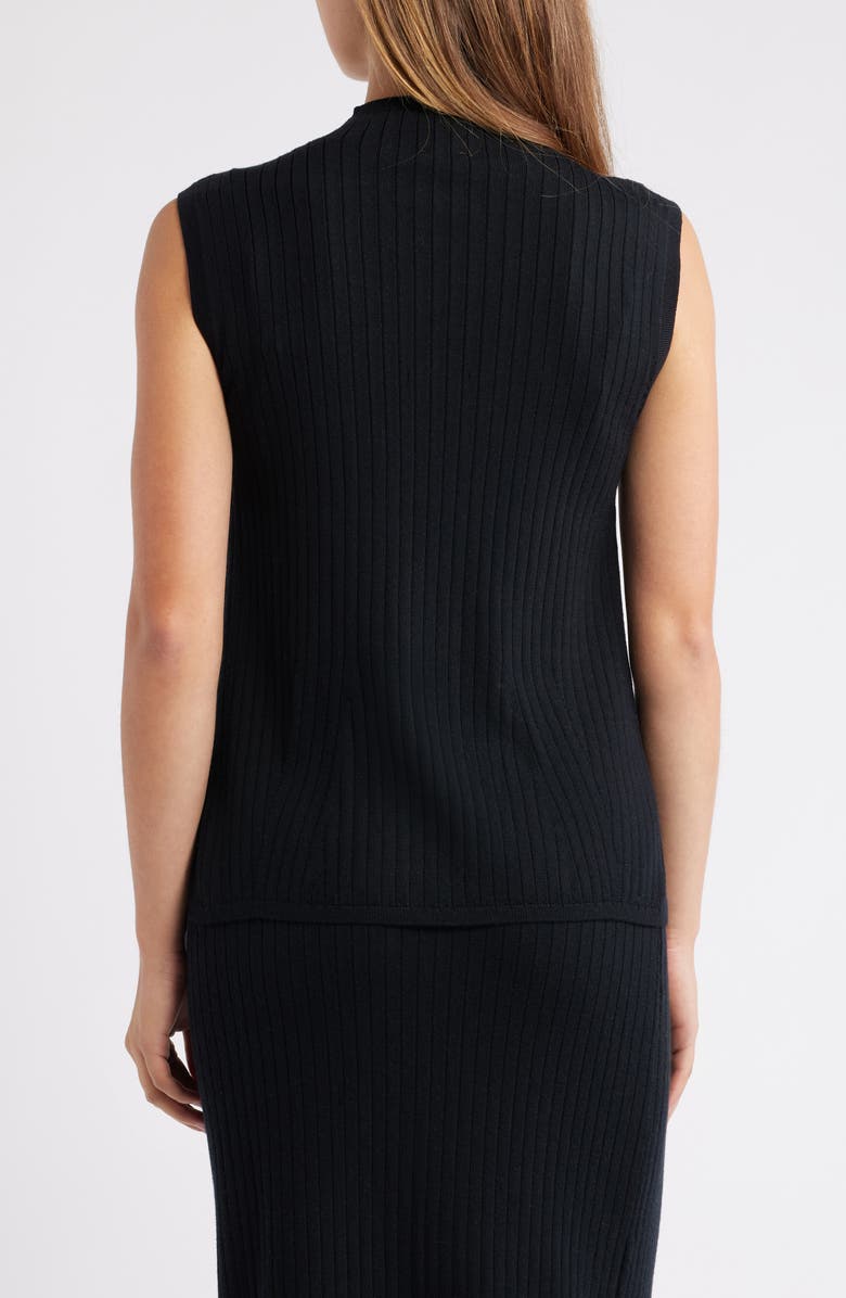 Anne Klein Sleeveless Wool Mock Neck Sweater, Alternate, color, 