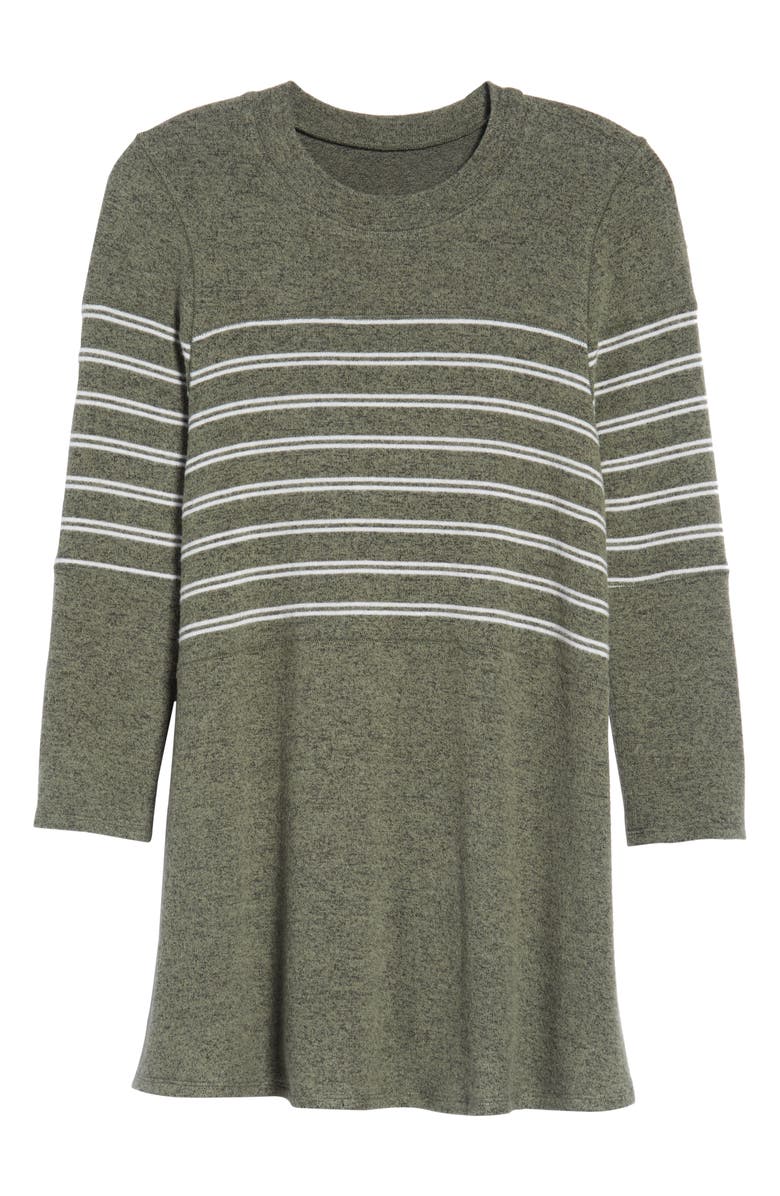 Caslon<sup>®</sup> Stripe Panel Sweater, Alternate, color, 