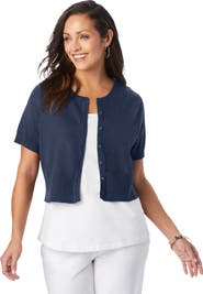 Jessica London Jewel-Neck Shrug