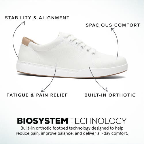 Abeo Encore Sneaker In White Canvas - Regular