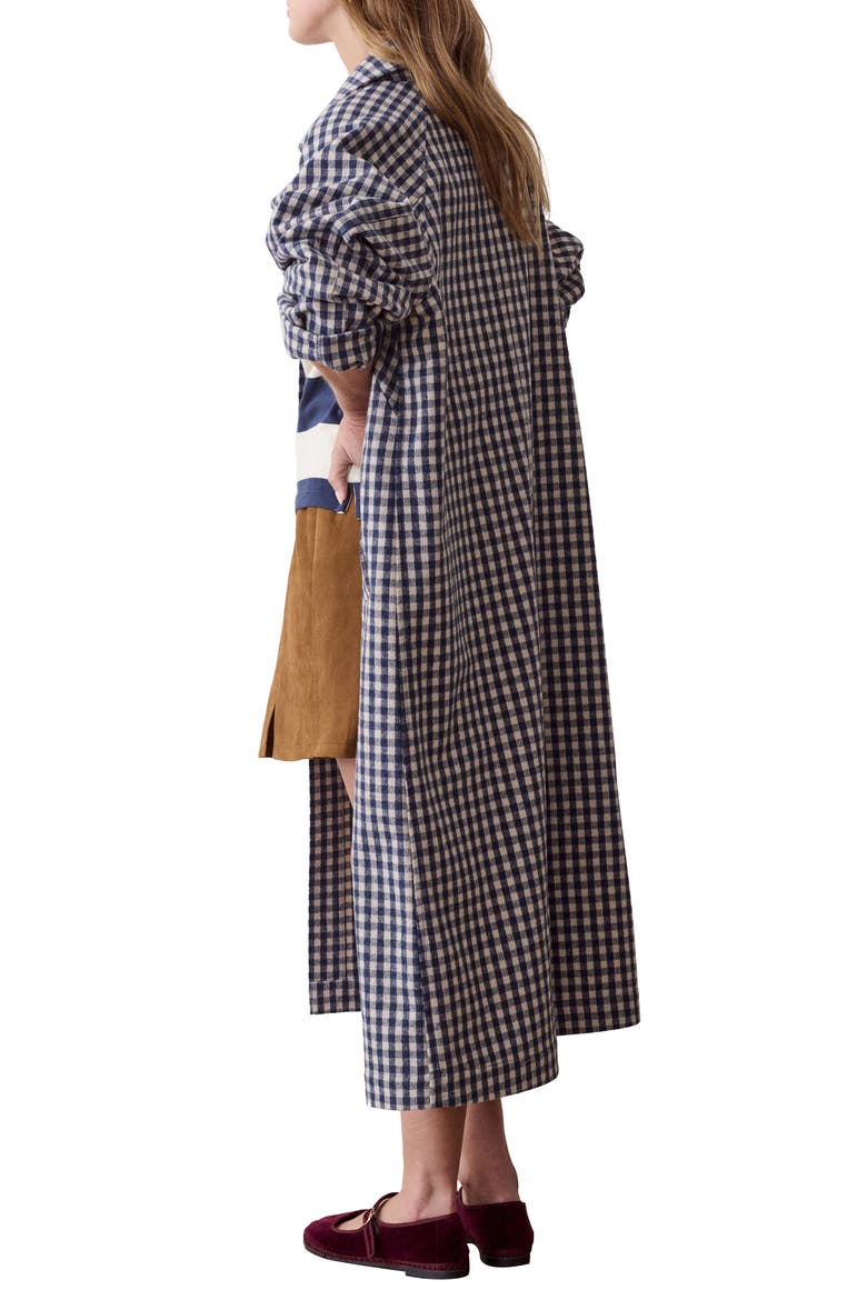 Hayes Gingham Trench Coat, Alternate, color, NAVY GINGHAM