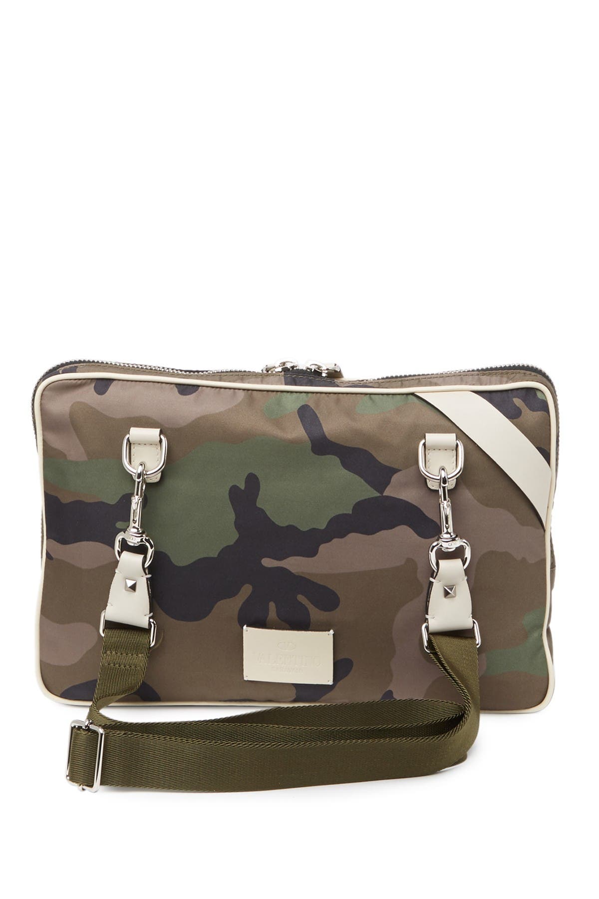 Valentino Camo Briefcase, Alternate, color, 
