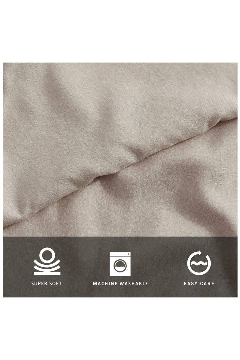 Solid Cationic Brushed Sheet Set, Alternate, color, LIGHT BEIGE