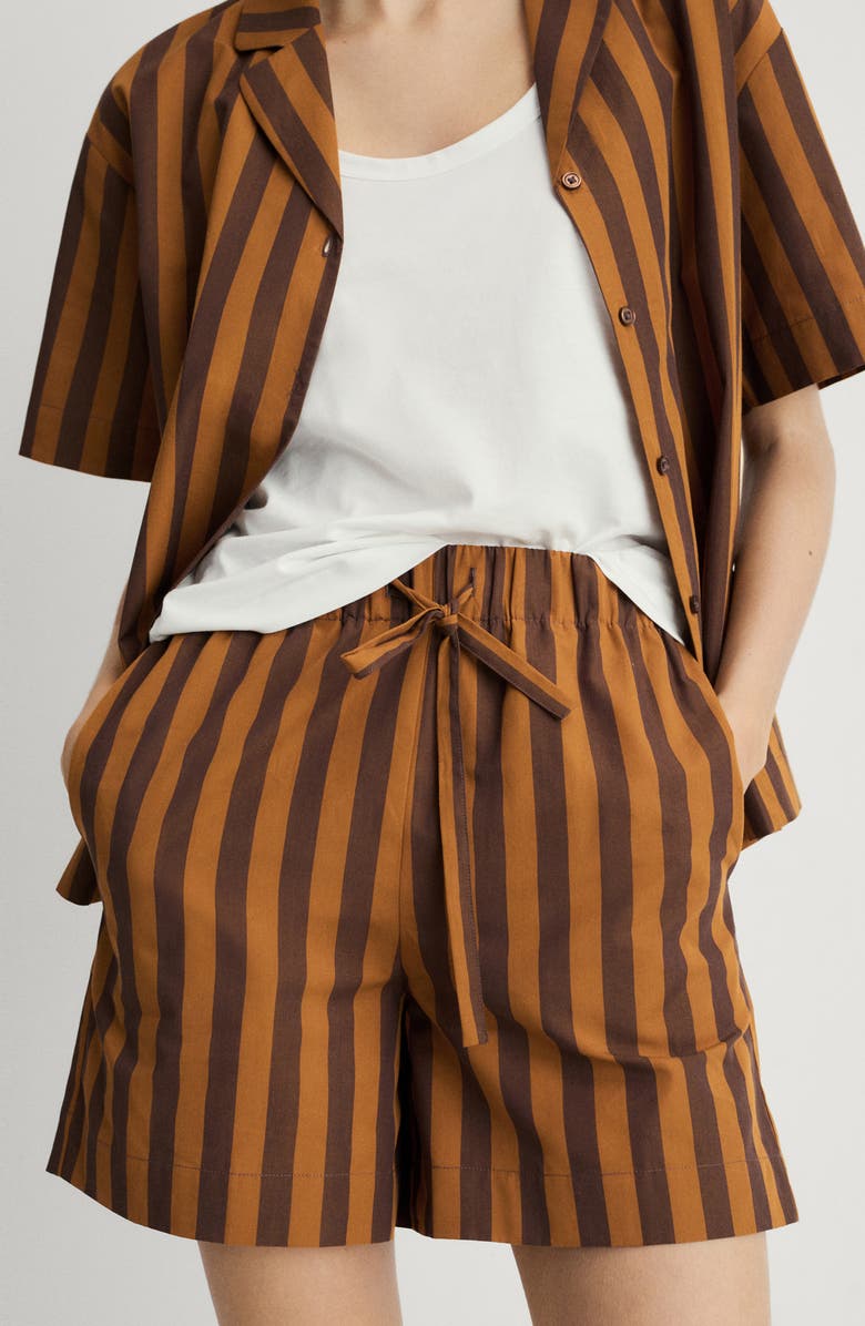 MANGO Two Tone Stripe Shorts, Main, color, 