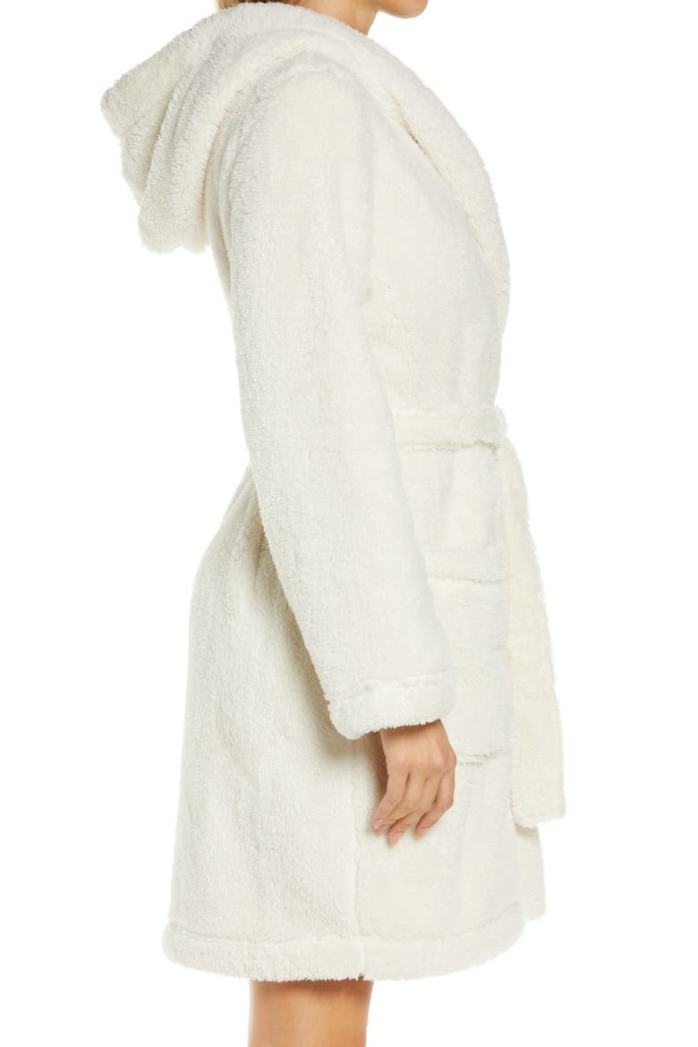 Aarti Faux Shearling Hooded Robe, Alternate, color, CRM