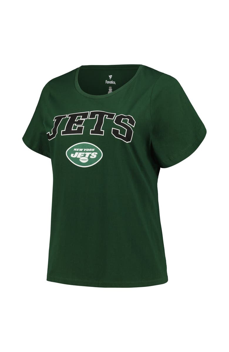 FANATICS Women's Fanatics Branded Green New York Jets Plus Size Arch Over Logo T-Shirt, Alternate, color,