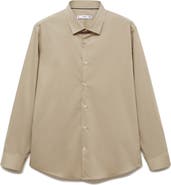 MANGO Stretch Button-Up Shirt