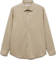 MANGO Stretch Button-Up Shirt