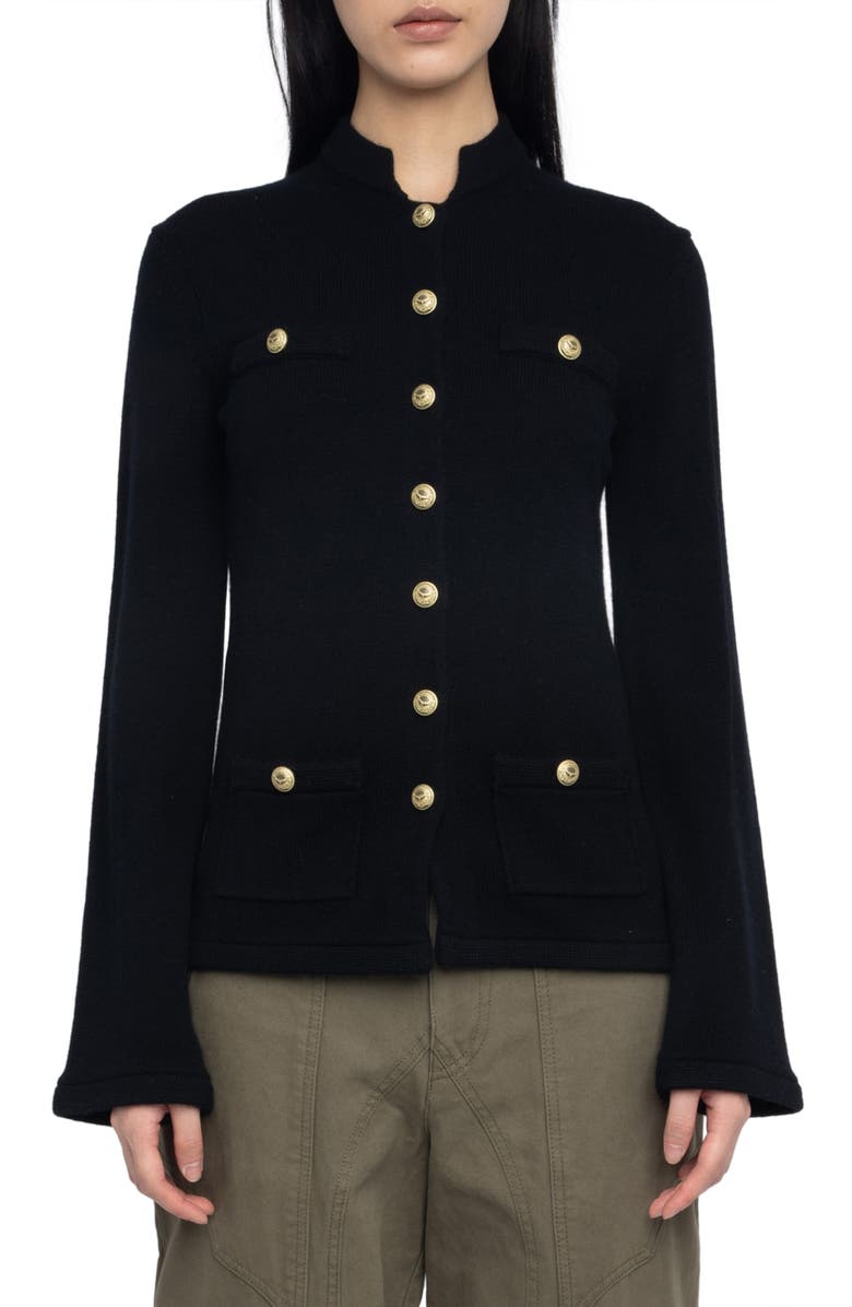 Zadig & Voltaire Lucy Wool & Cashmere Cardigan, Main, color, 