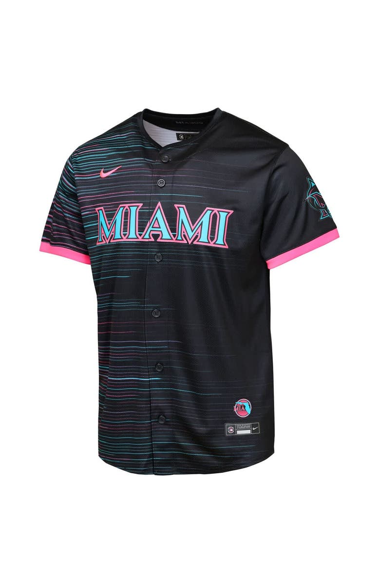 Nike Youth Black Miami Marlins 2025 City Connect Limited Jersey, Alternate, color, Black