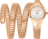 Just Cavalli Snake Wraparound Bracelet Watch, 22mm x 35mm