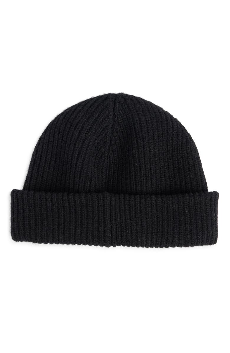 Balenciaga Rib Wool Beanie, Alternate, color, 1000 Black