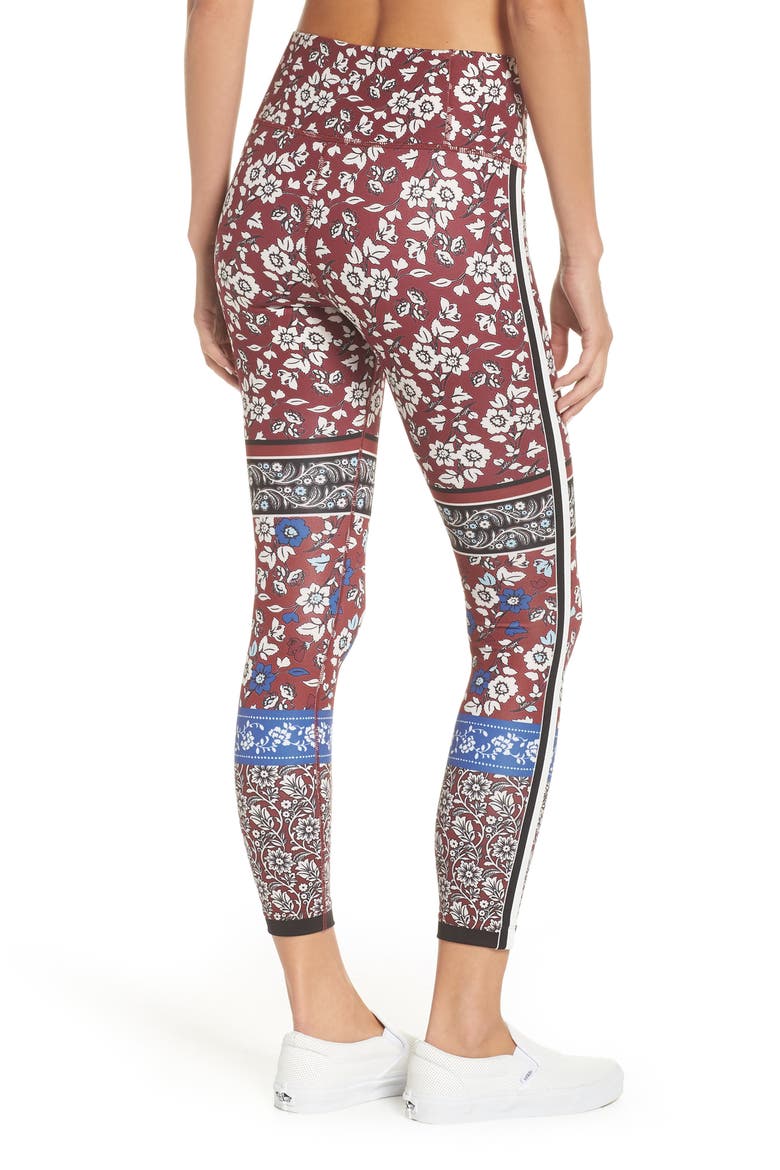 Whimsy Bi Striped Leggings, Alternate, color, DEEP GARNET