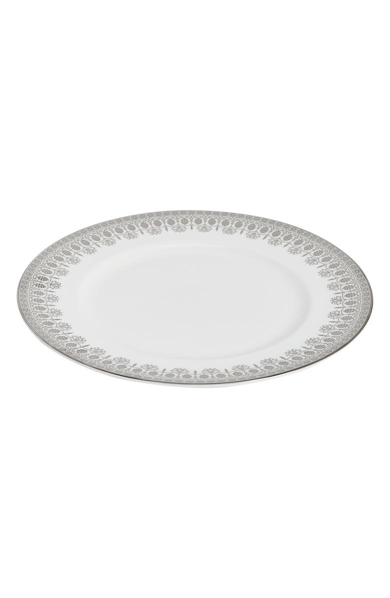 Wedgwood Silver Tonquin Bone China Plate, Alternate, color, Silver