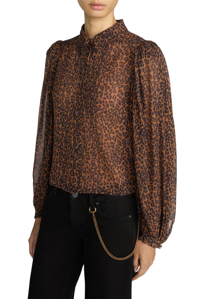 The Prairie Silk Shirt, Alternate, color, LIGHT LEOPARD MULTI
