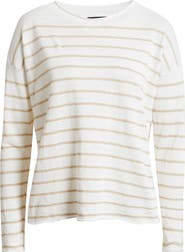Eileen Fisher Organic Linen & Organic Cotton Crewneck Sweater