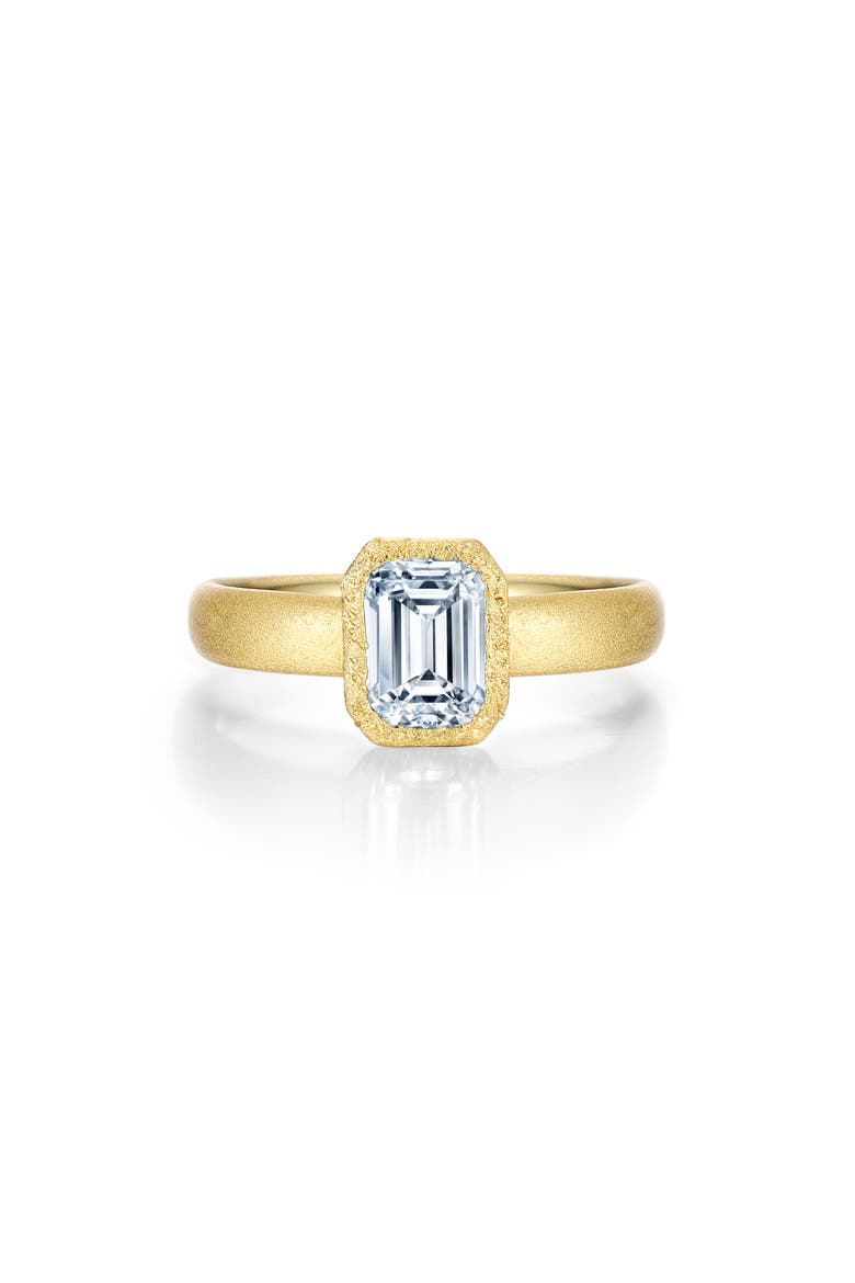 Emerald Cut Simulated Diamond Ring, Main, color, WHITE