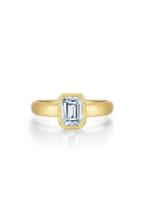 Emerald Cut Simulated Diamond Ring