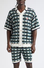 Casablanca Mosaic Check Cotton Jacquard Sweater
