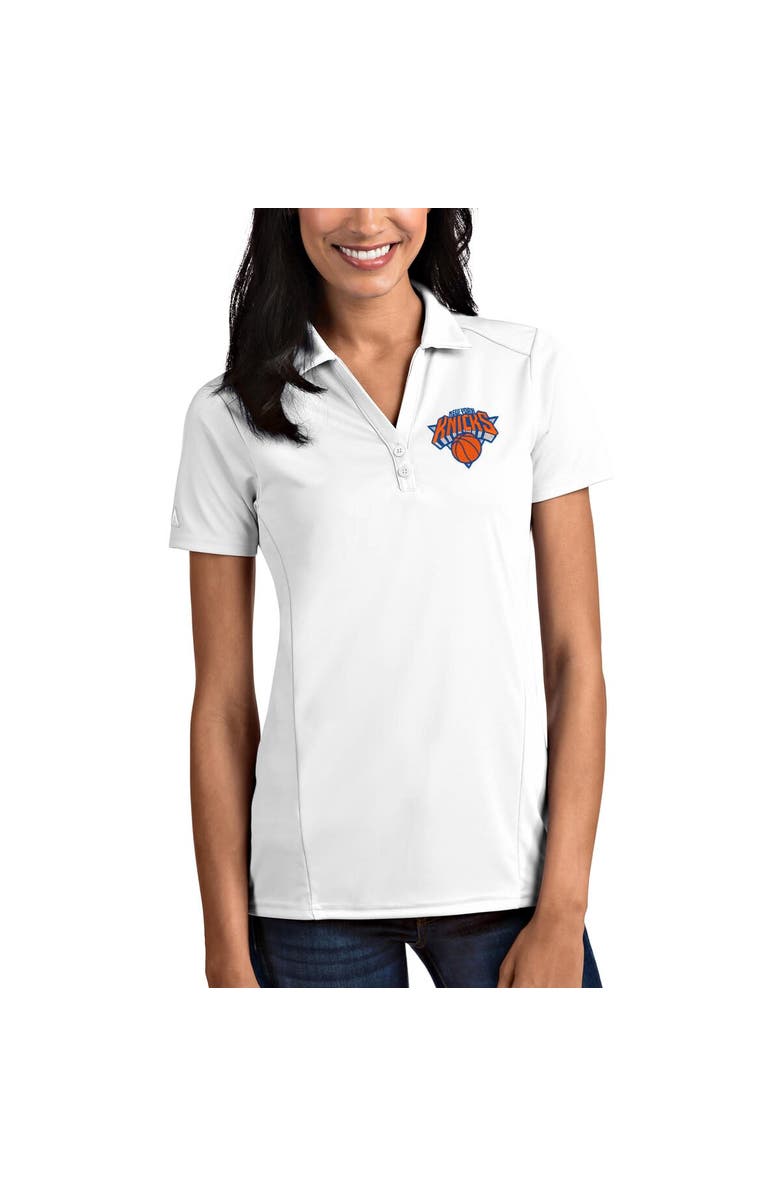 ANTIGUA Women's Antigua White New York Knicks Tribute Polo, Main, color,