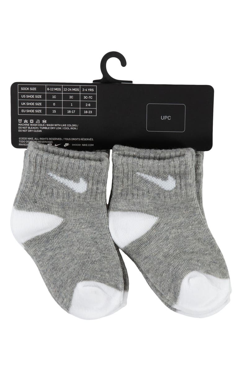 Nike 6-Pack Swoosh Ankle Socks, Alternate, color, Dark Grey Heather