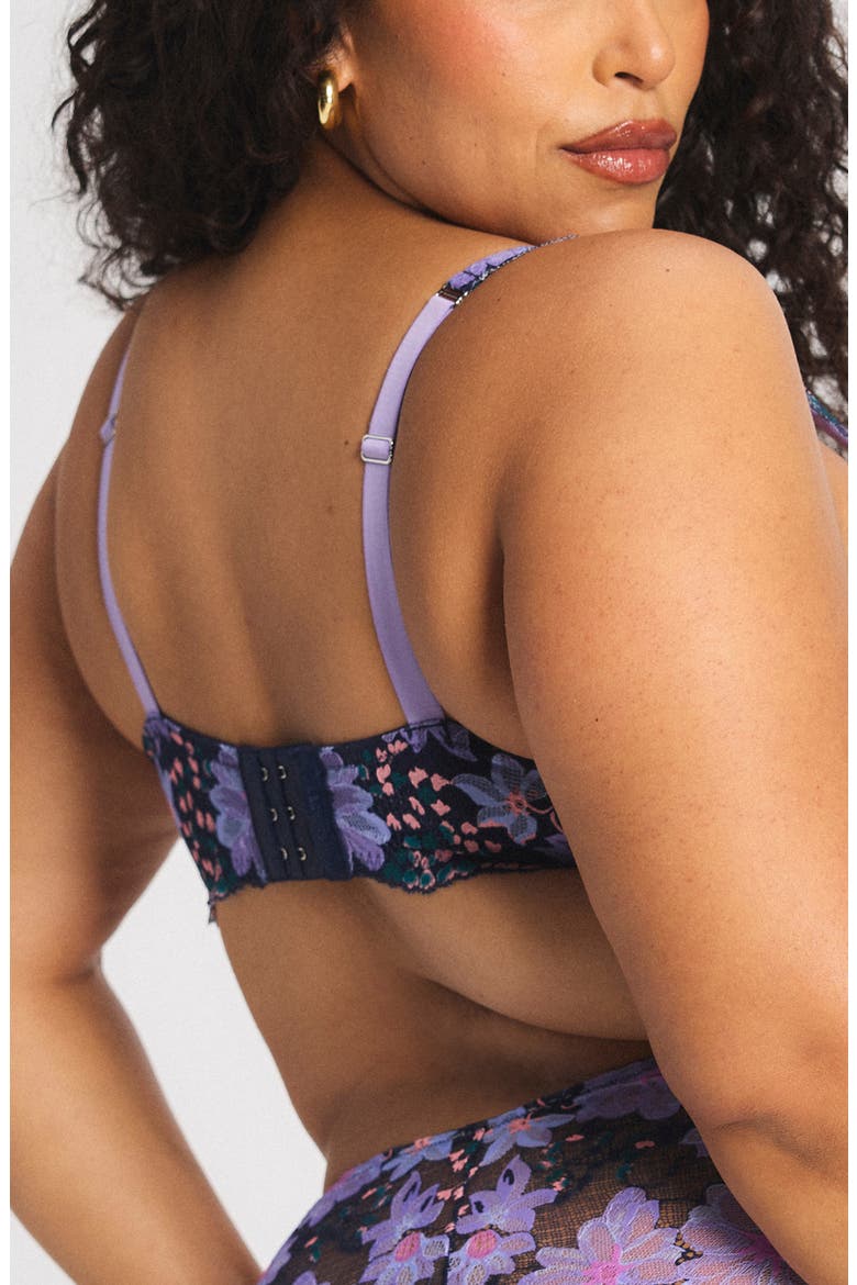 Fleur Fantasy Unlined Balconette Bra, Alternate, color, DARK AND STORMY BLUE