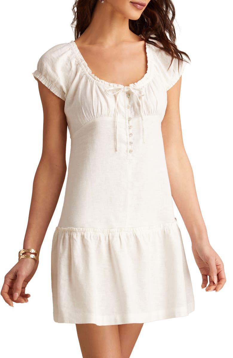 Lucky Brand Market Puff Sleeve Cotton Mini Sundress, Main, color, 
