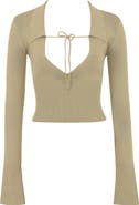 HOUSE OF CB Marianne V-Neck Crop Sweater