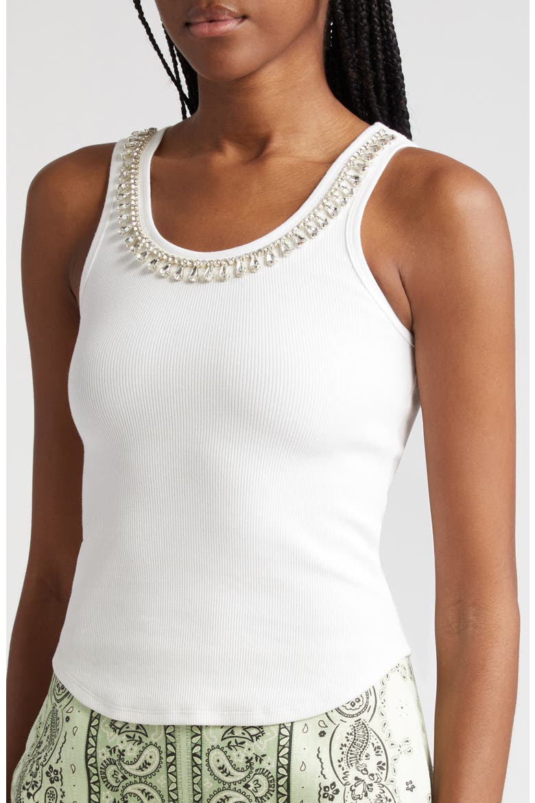 Matchmaker Embellished Tank, Alternate, color, IVORY