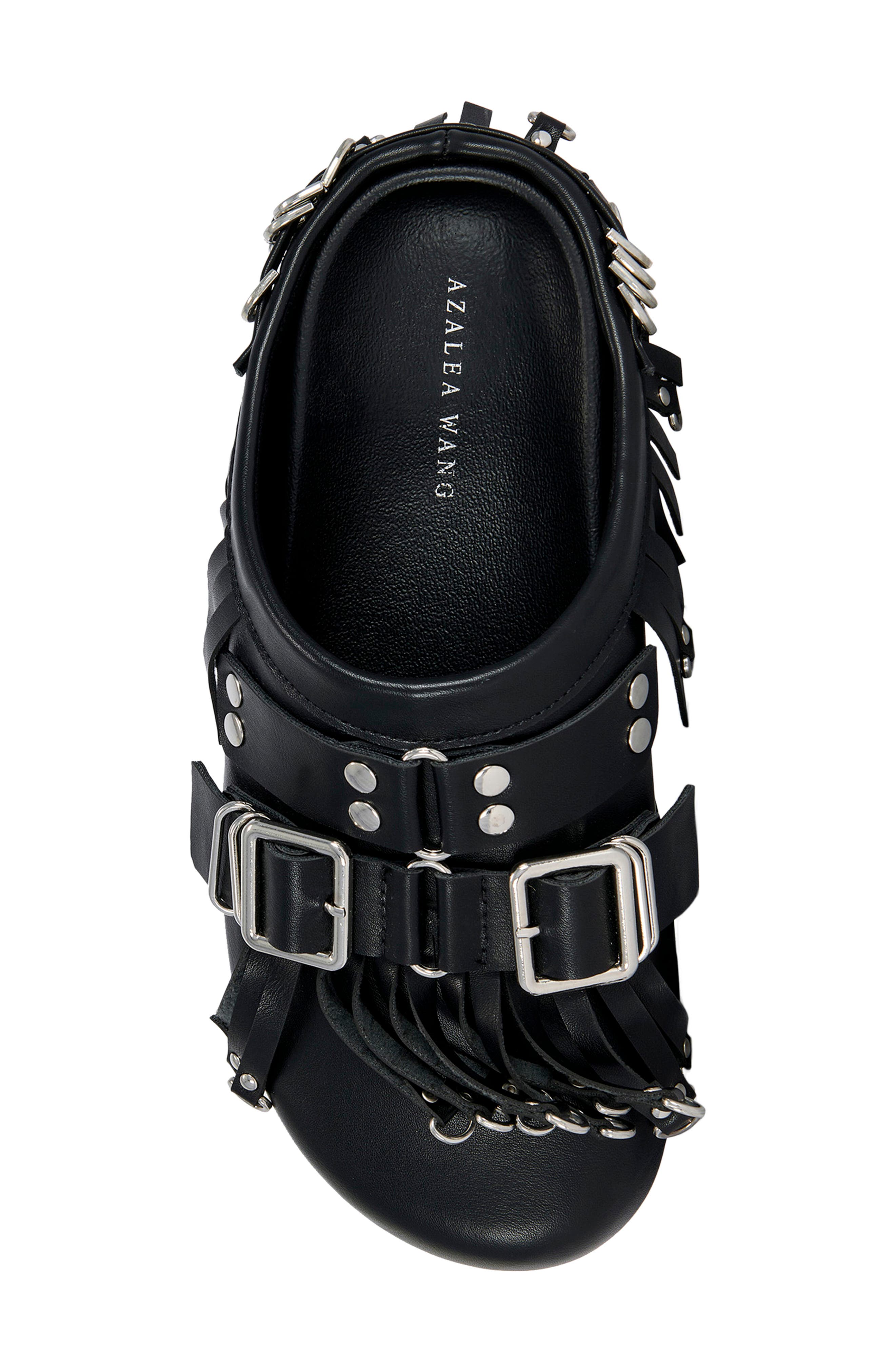 Irving Faux Leather Clog, Alternate, color, BLACK