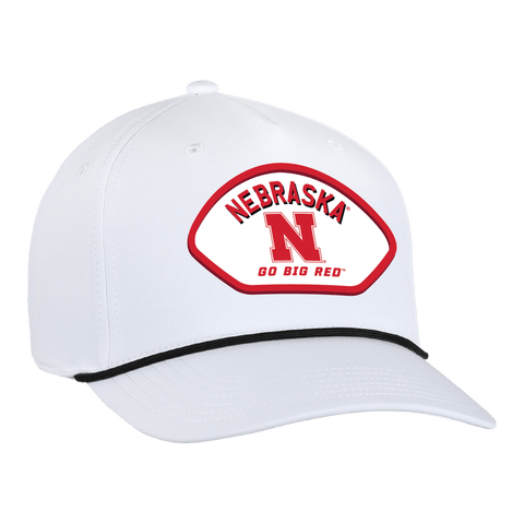 Men's Ahead  White Nebraska Huskers Alto Rope Adjustable Hat