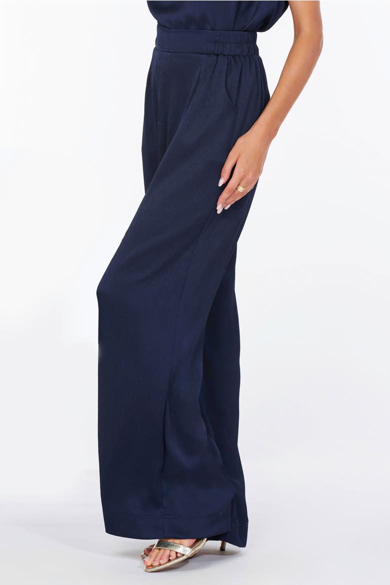 Micro Plisse Pull-On Pant, Alternate, color, Indigo