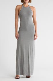 GO COUTURE Halter Maxi Dress